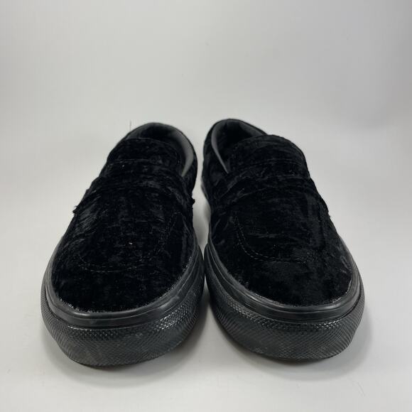 Vans Skate Style 53 Velvet Black Loafers Shoes Men\'s Size 6 Pop Cush Slip On